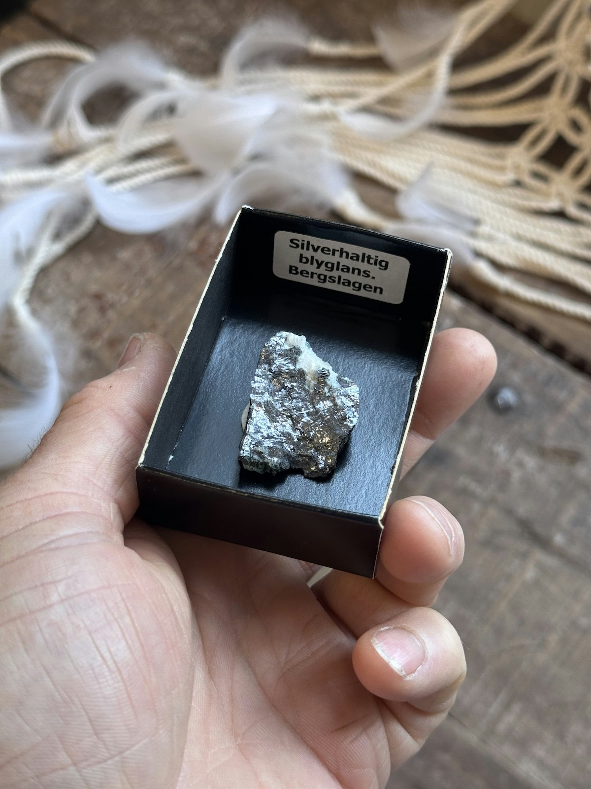 Blyglans med Silver (Silverhaltig Galena), Sverige