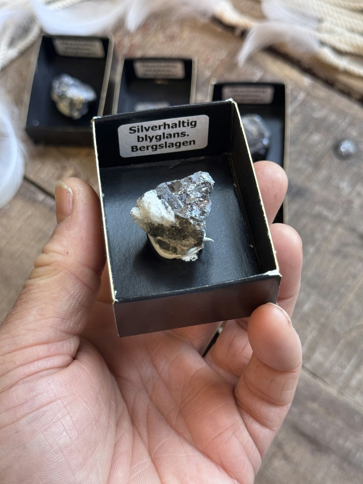 Blyglans med Silver (Silverhaltig Galena), Sverige