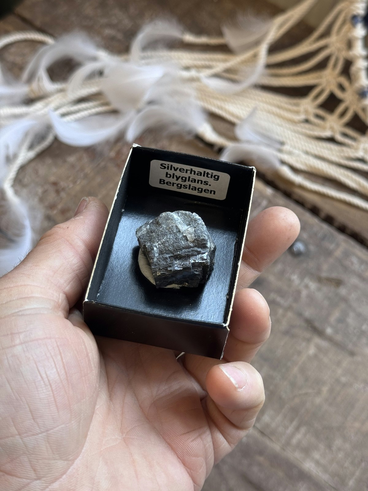 Blyglans med Silver (Silverhaltig Galena), Sverige