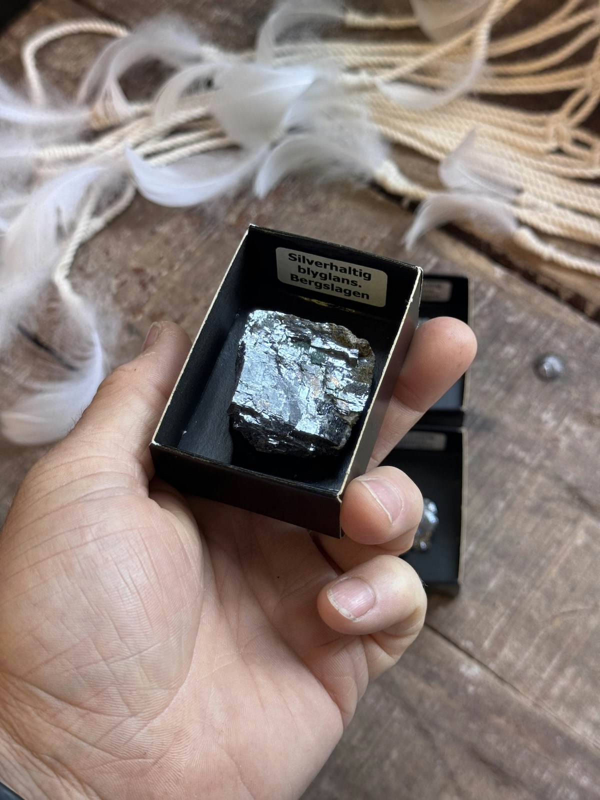 Blyglans med Silver (Silverhaltig Galena), Sverige