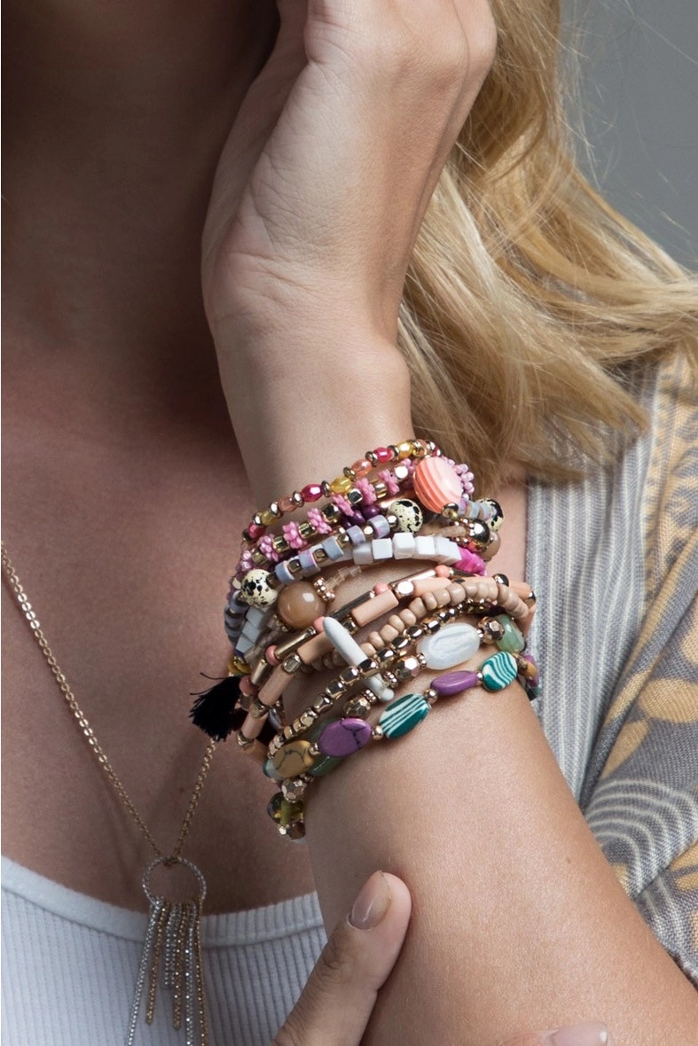 12 strängad Armbandssats med pärlor