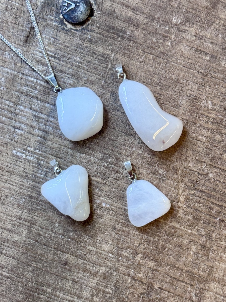 Kristallhänge Snökvarts (925-Silver)