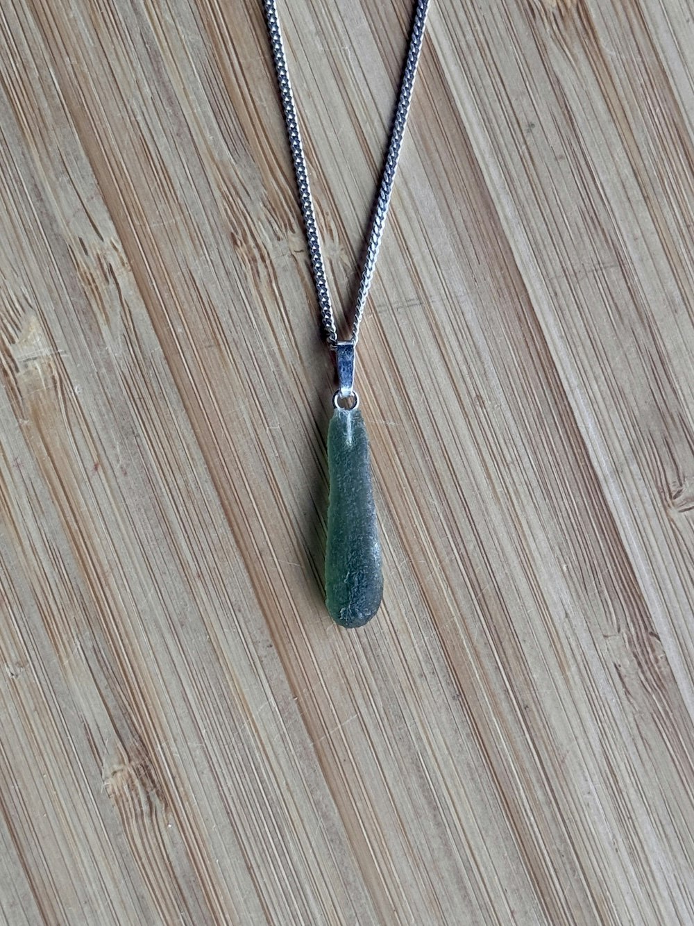 Kristallhänge Moldavit (Silver)
