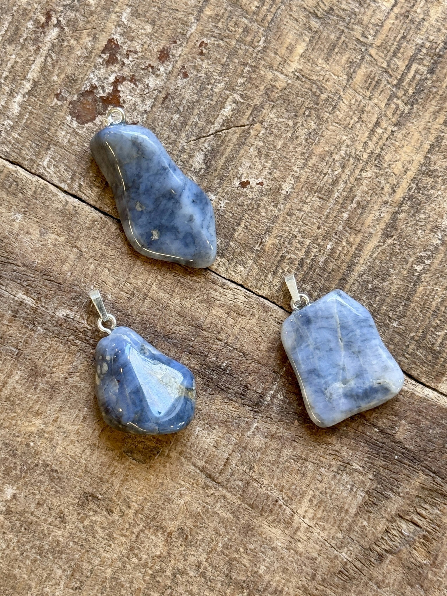 Kristallhänge, Opal Blå (925-Silver)