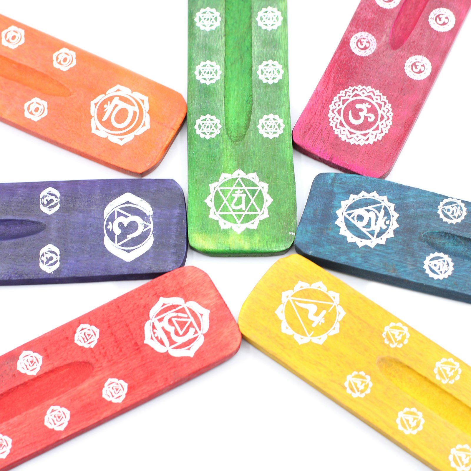 Rökelsehållare 7 Chakra (7 olika färger)