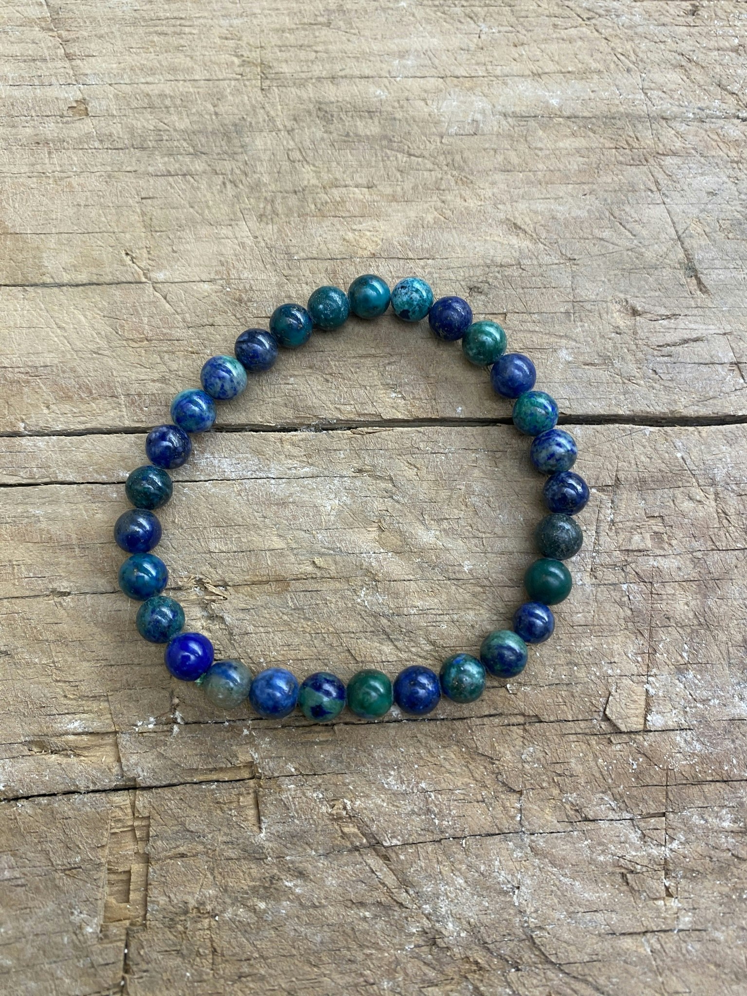 Armband Azurit med Malakit (4 mm)