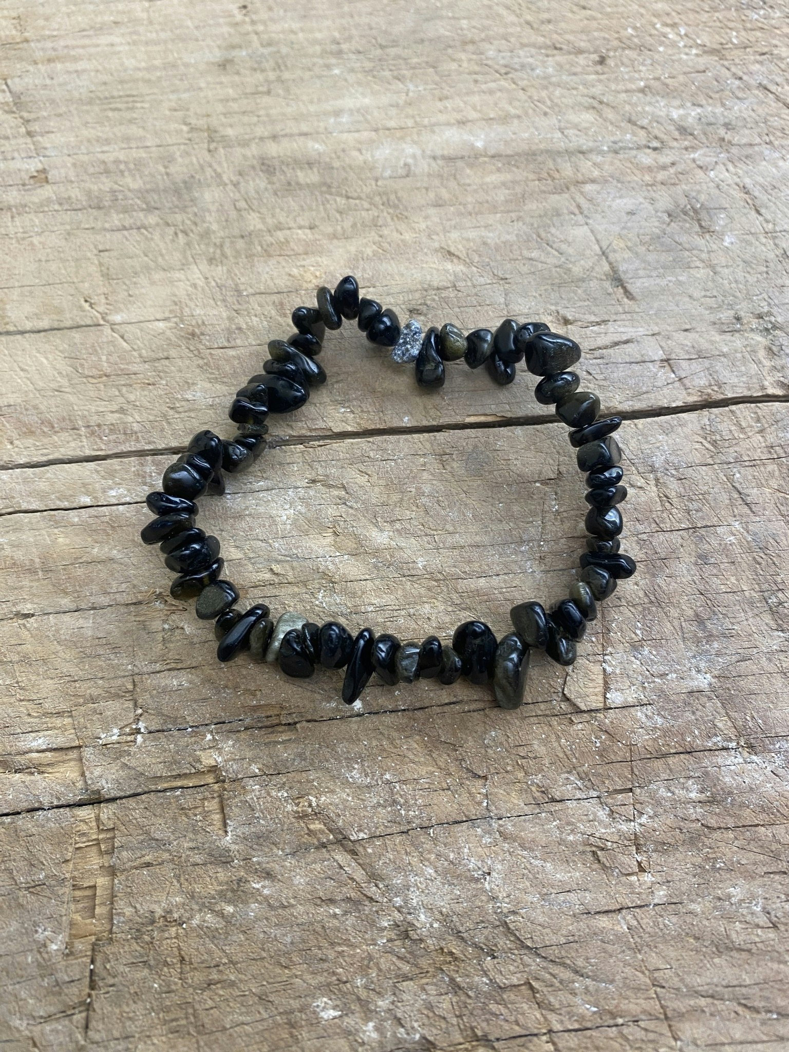 Armband Guldobsidian (chips)