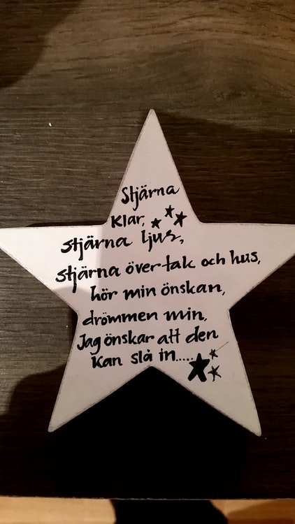 Stjärna med text