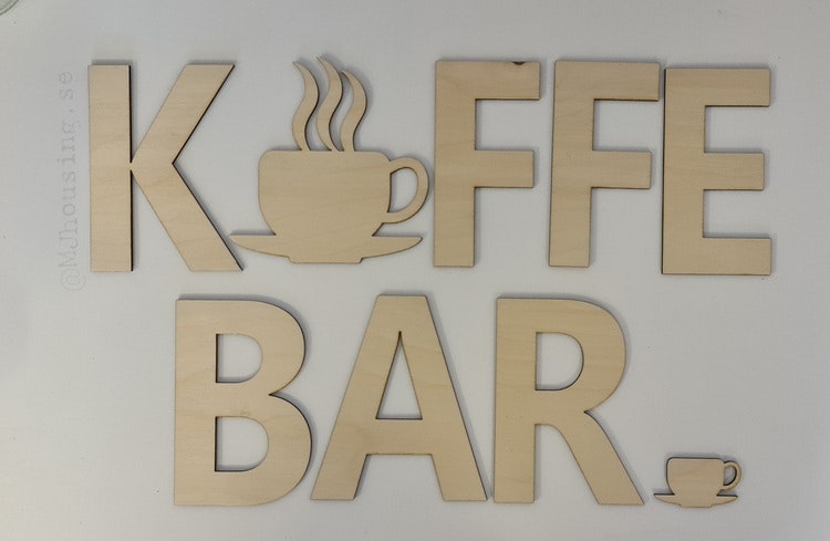 Väggord KAFFEBAR