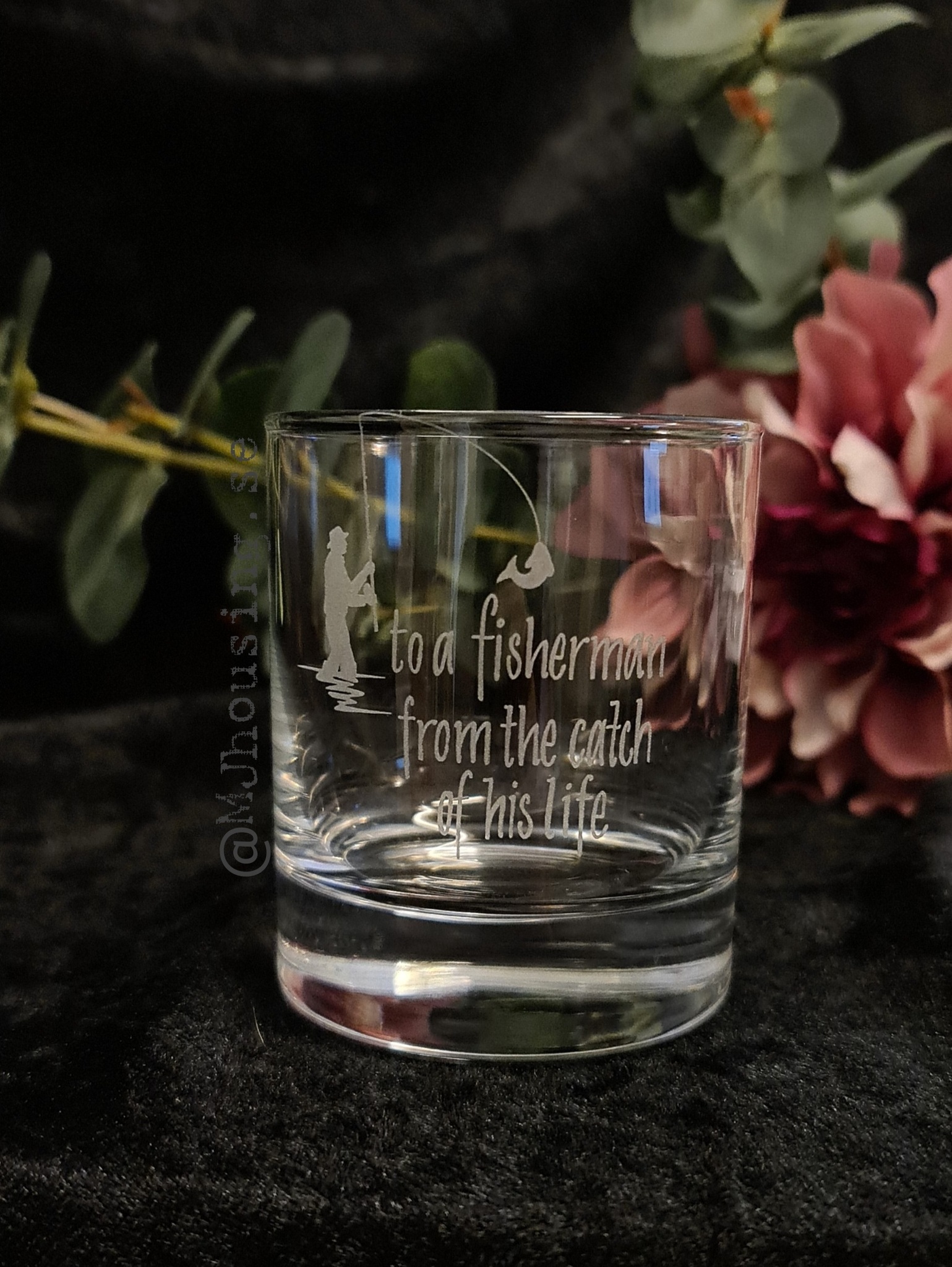 Graverat Whiskyglas