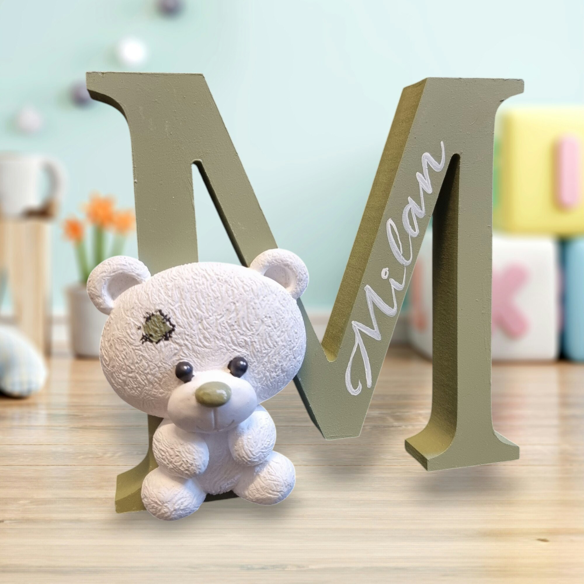 Namndekoration med Nalle