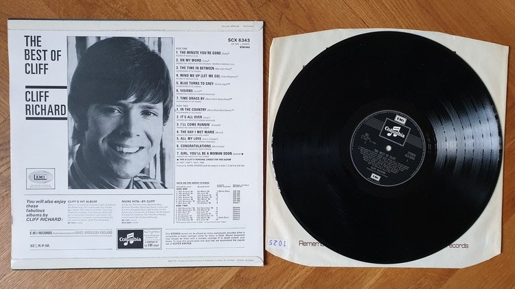 Cliff Richard, The Best of Cliff. Vinyl LP