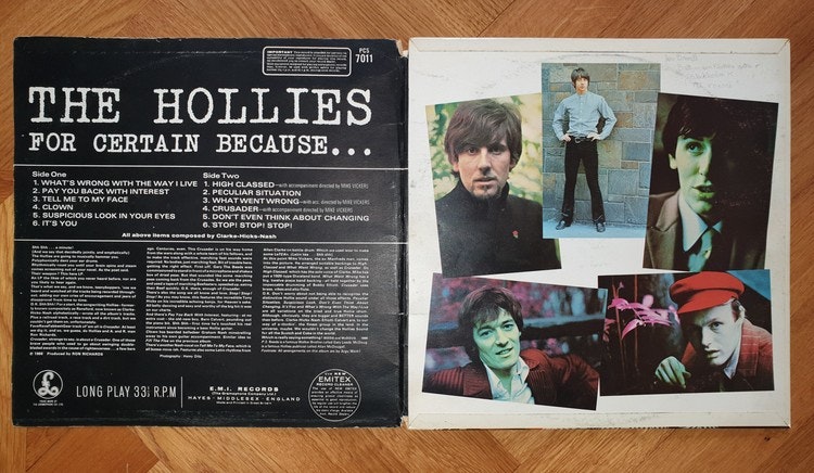 The Hollies, For certain because…. Vinyl LP