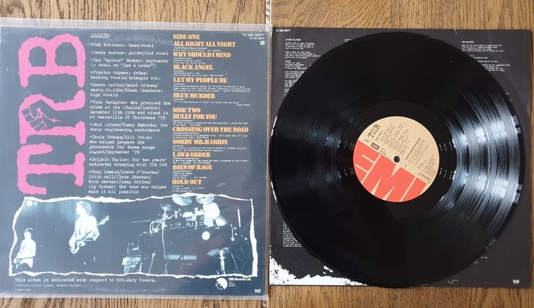 Tom Robinson Band, TWO. Vinyl LP
