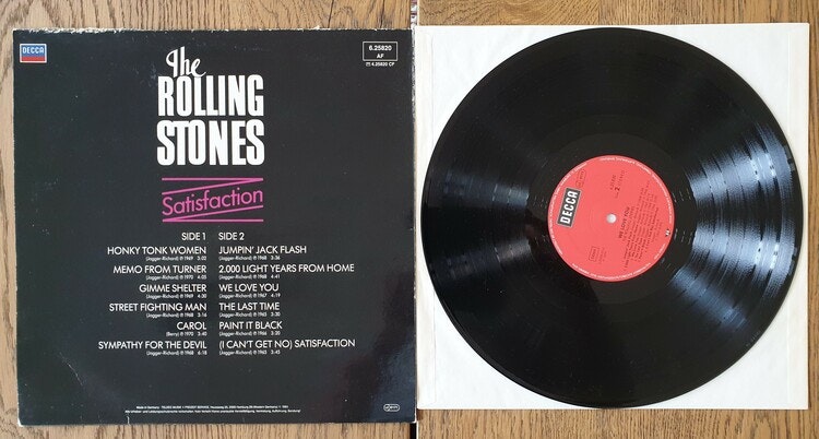Rolling Stones, Satisfaction. Vinyl LP