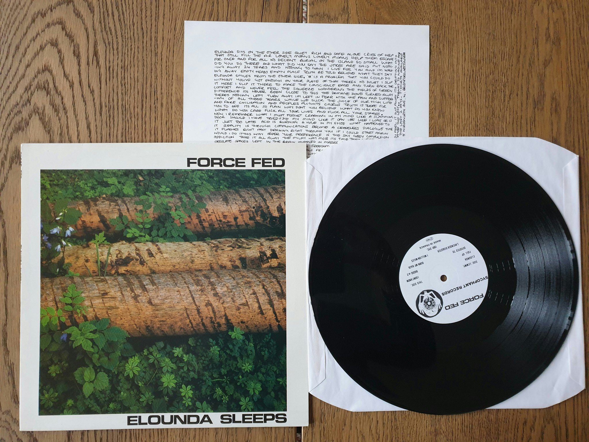 Force Fed, Elounda Sleeps. Vinyl LP