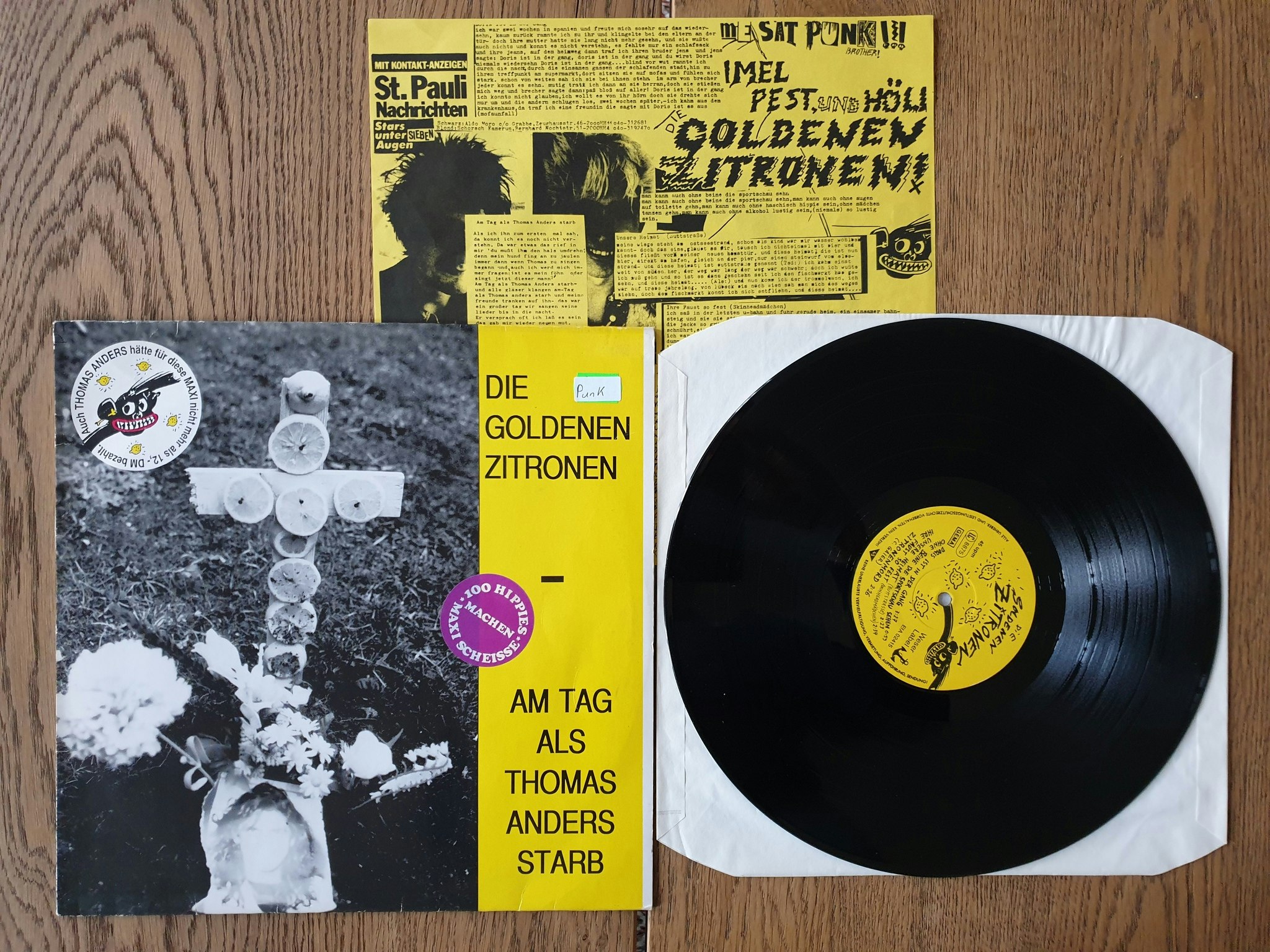 Die Golden Citronen, Am tag als Thomas Anders Starb. Vinyl S 12"