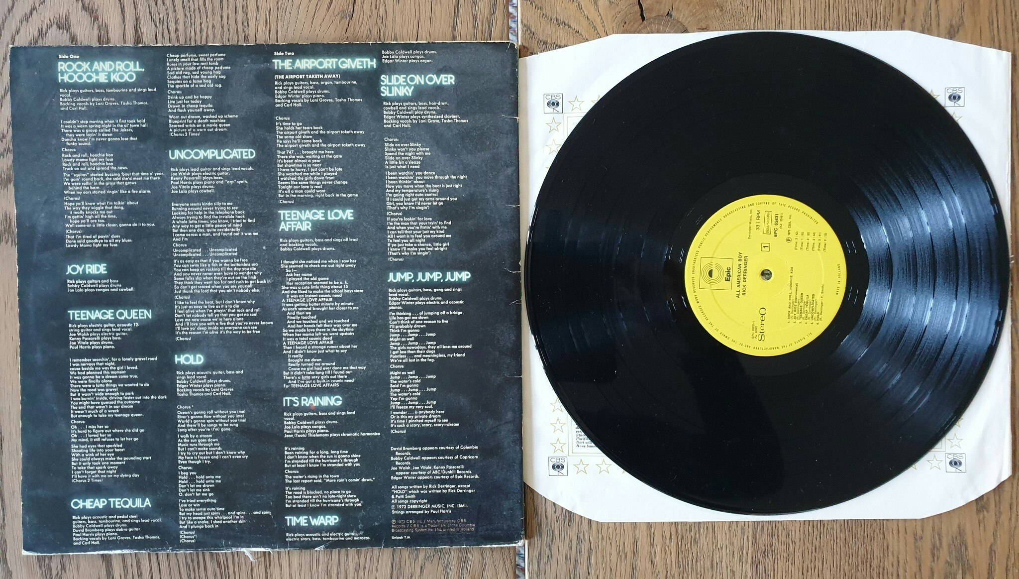 Rick Derringer, All American boy. Vinyl LP