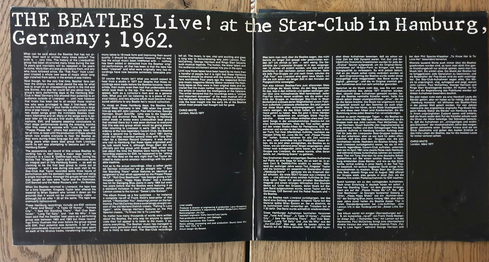 The Beatles, Live at the Star-Club. Vinyl 2LP