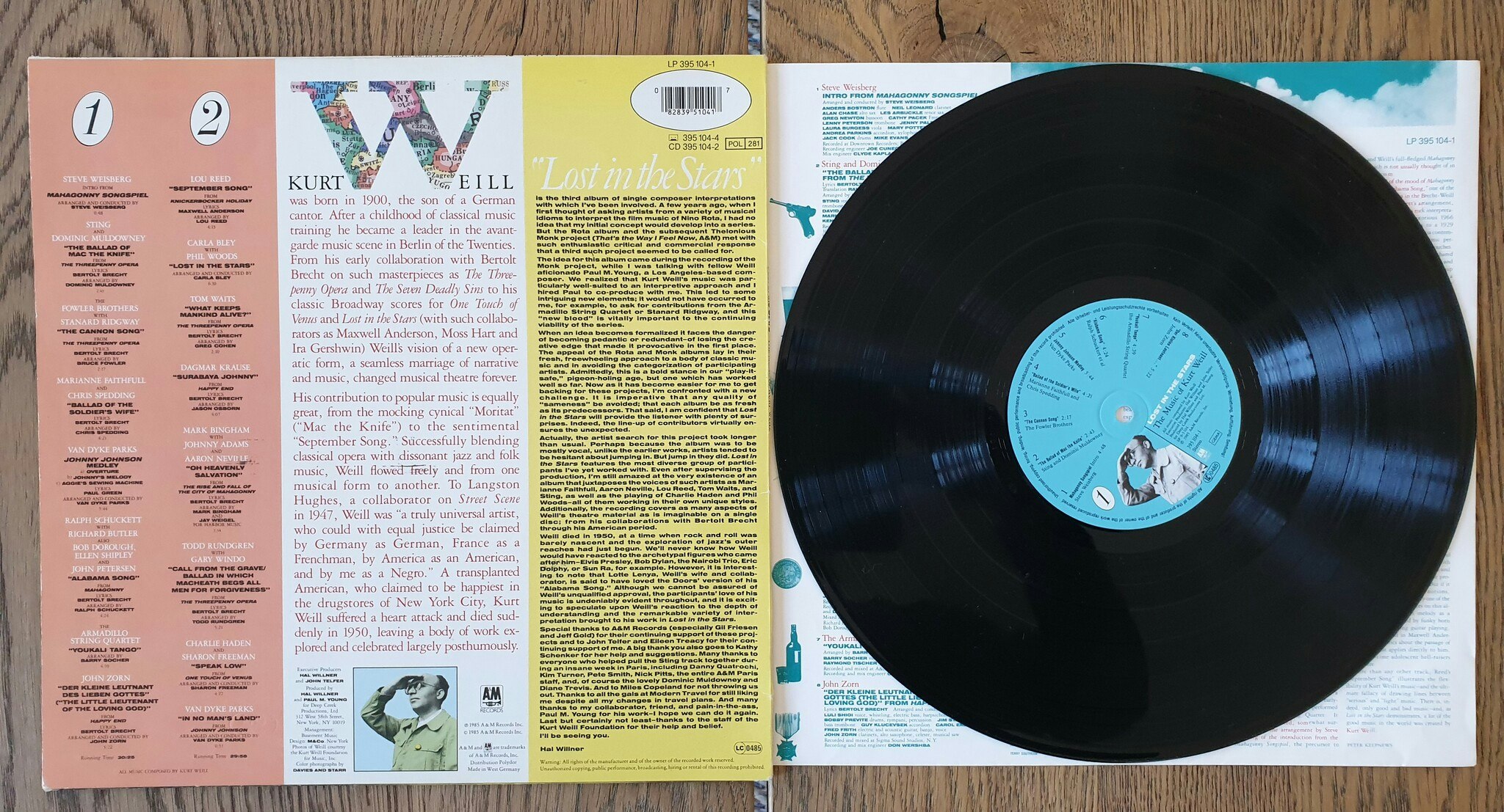 The Music of Kurt Weill, Lost in the stars. Vinyl LP