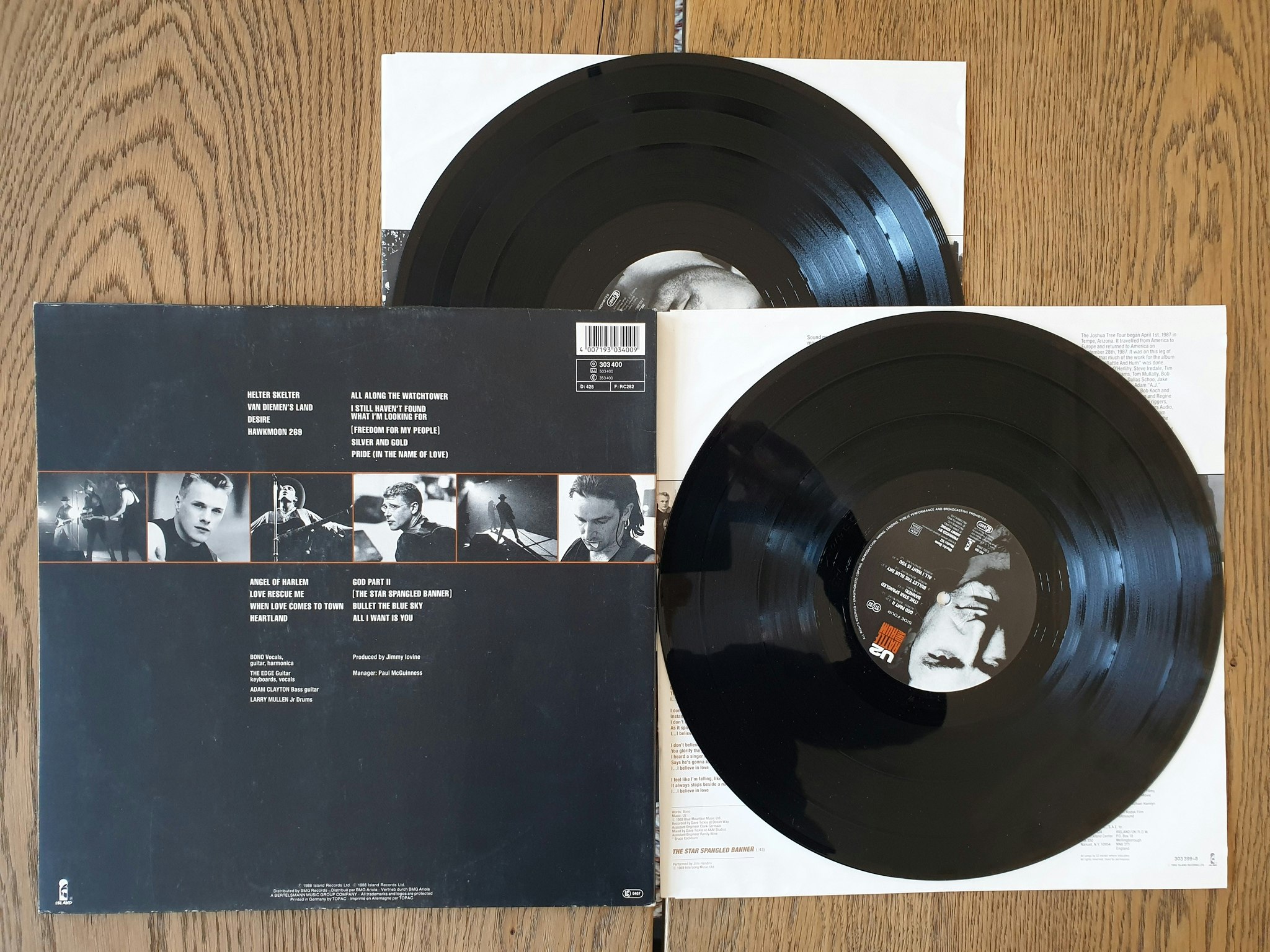 U2, Rattle and hum. Vinyl 2LP