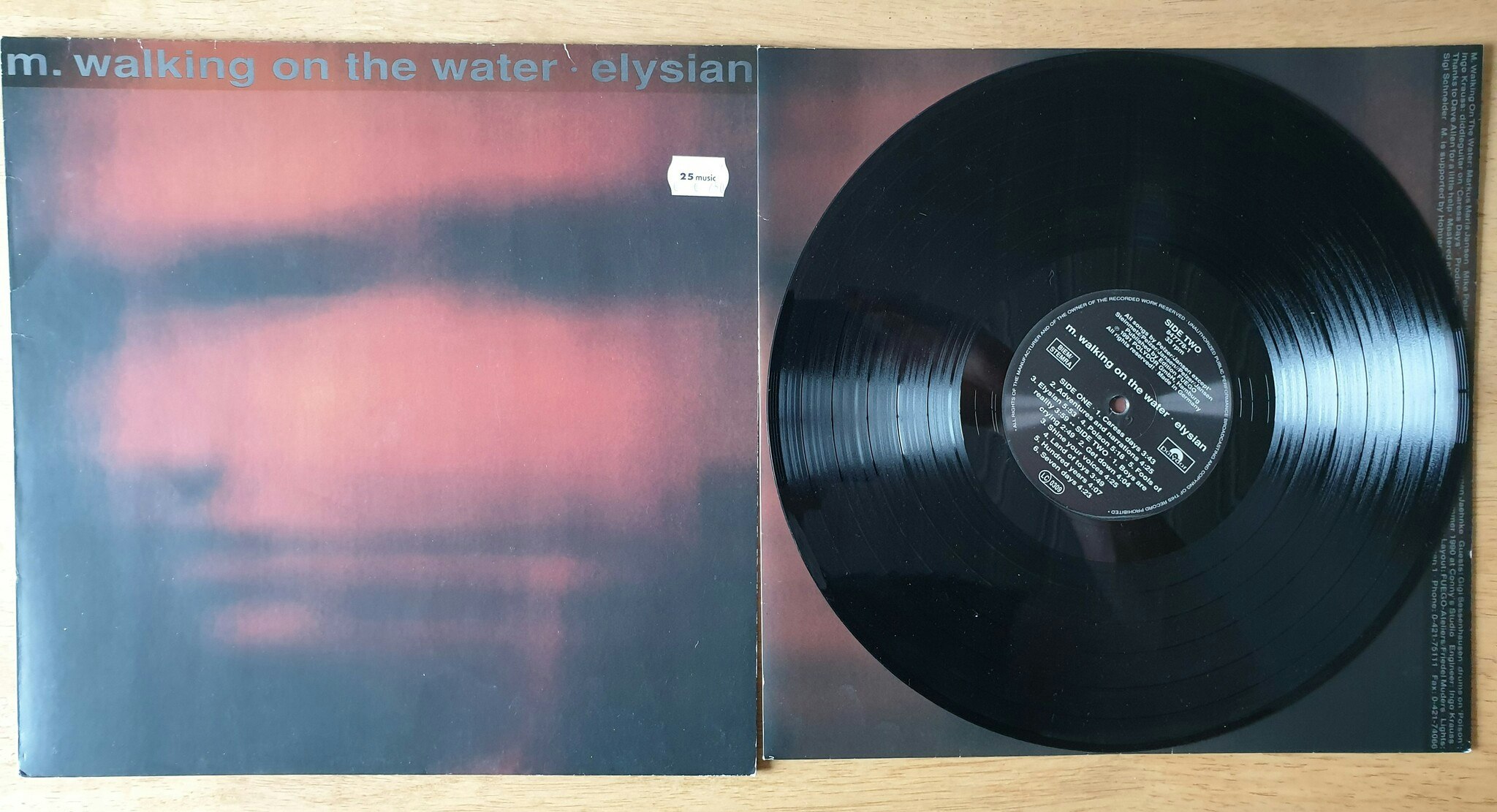 Elysian, m. walking on the water. Vinyl LP