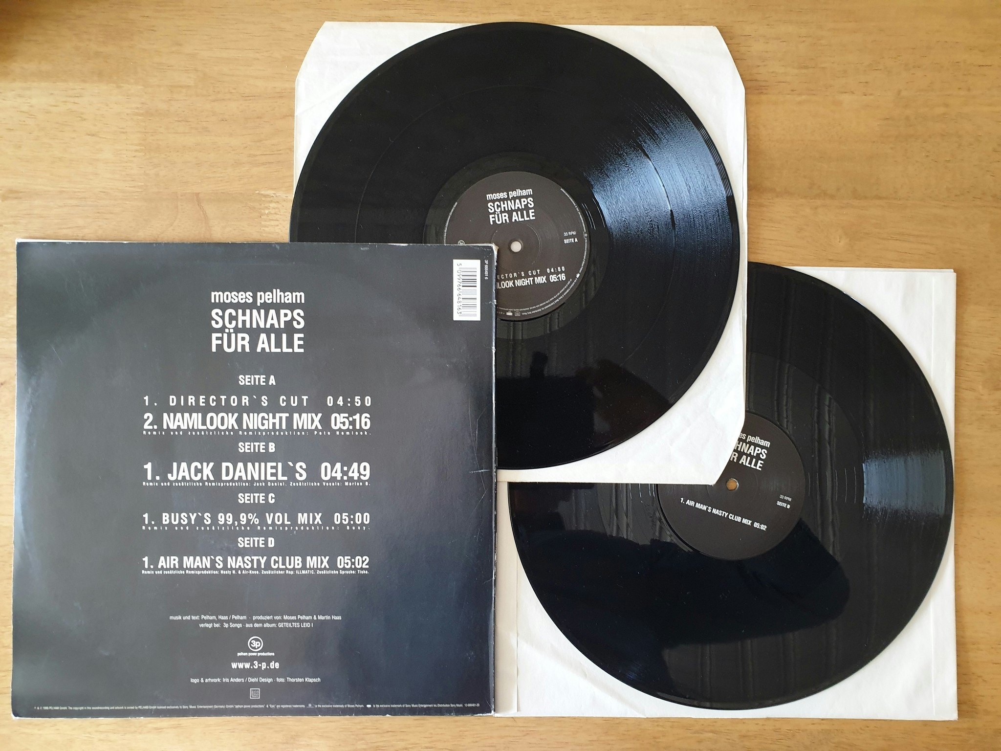 Moses Pelham, Schnaps für alle. Vinyl S 12"