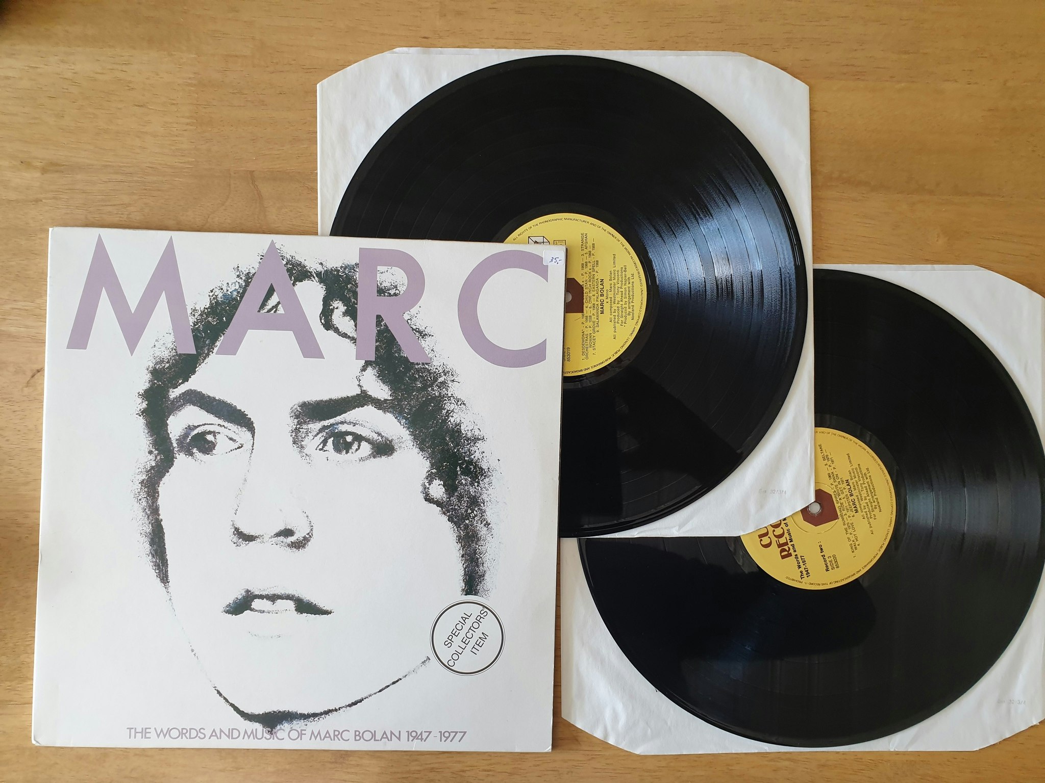 Marc Bolan, The Words and music of Marc Bolan 1974-1977. Vinyl 2LP