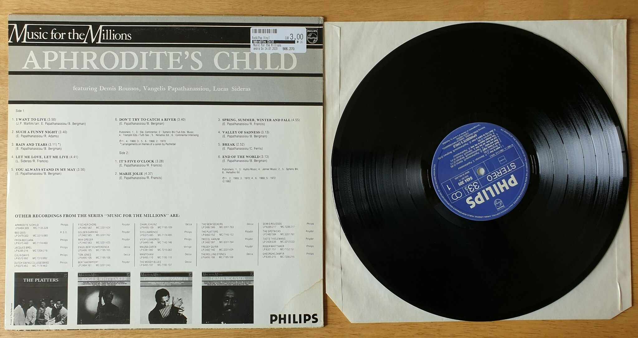Aphrodites Child, Aphrodites Child. Vinyl LP