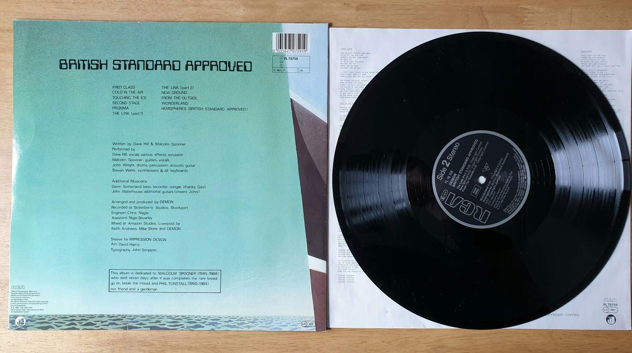 Demon, British standard approved. Vinyl LP