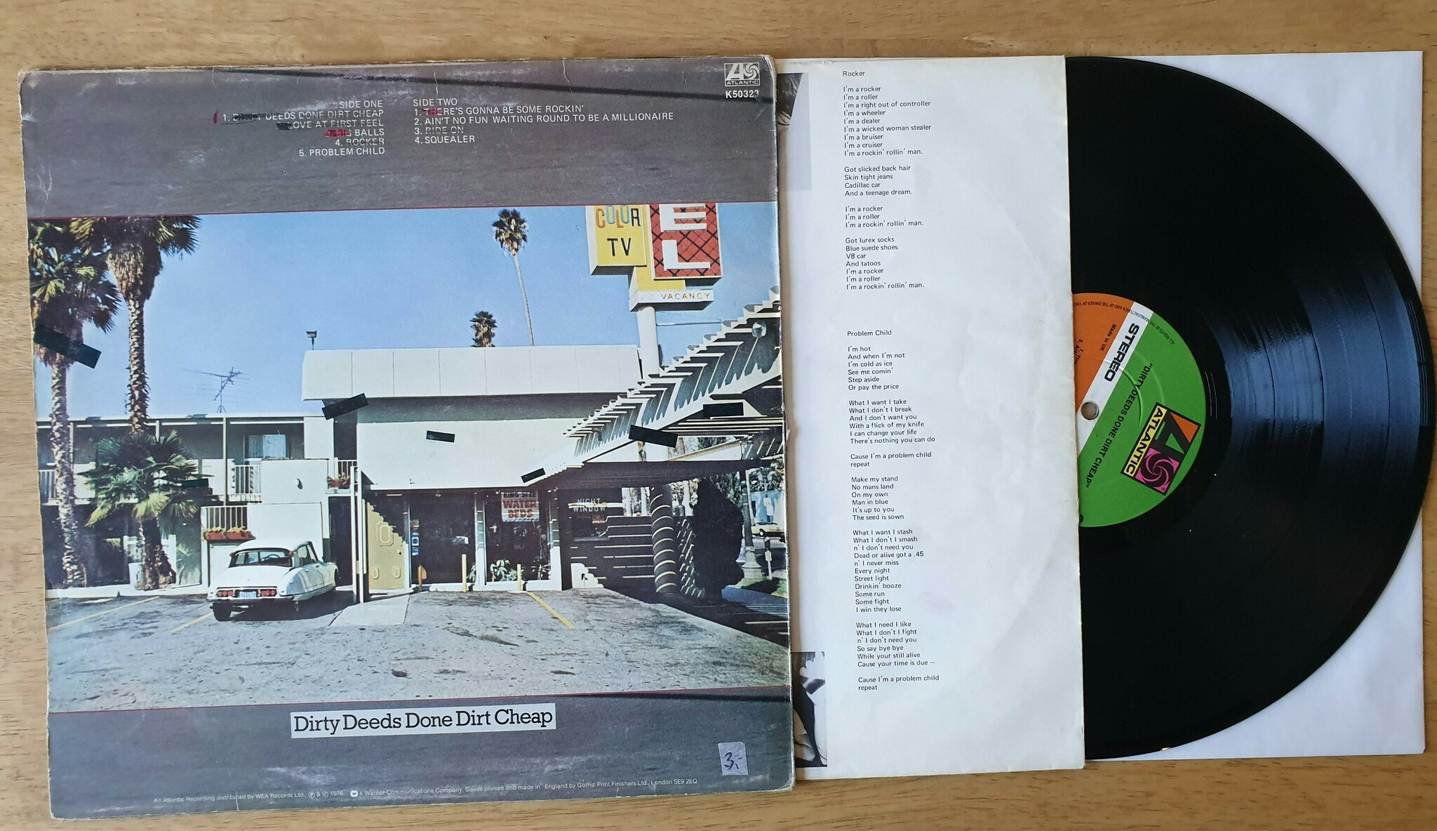 AC/DC, Dirty deeds done dirt cheap. Vinyl LP