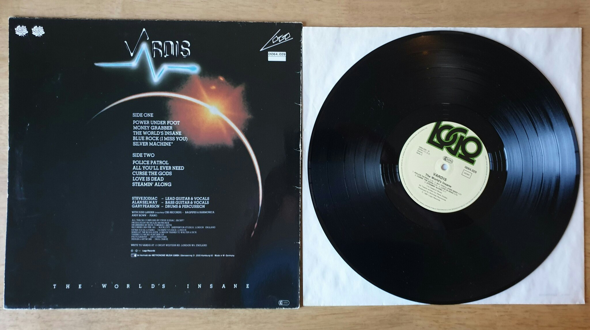 Vardis, The world's insane. Vinyl LP