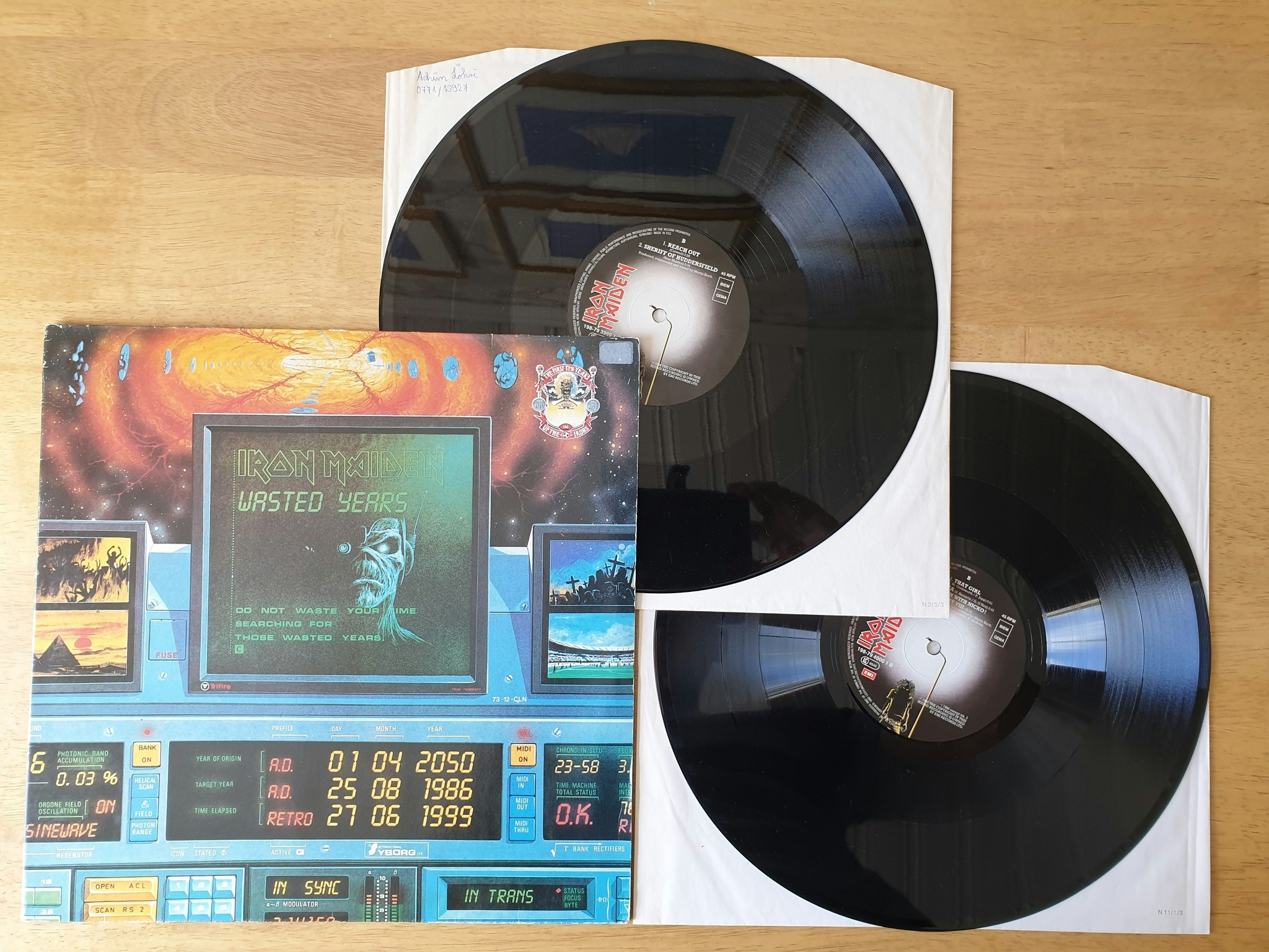Iron Maiden, Wasted years - Stranger in a strange land. Vinyl 2S 12"
