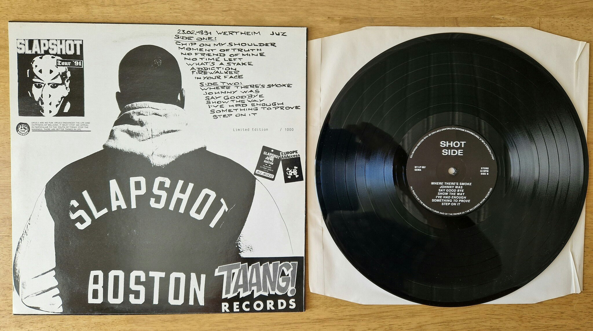 Slapshot, Tour 91. Vinyl LP