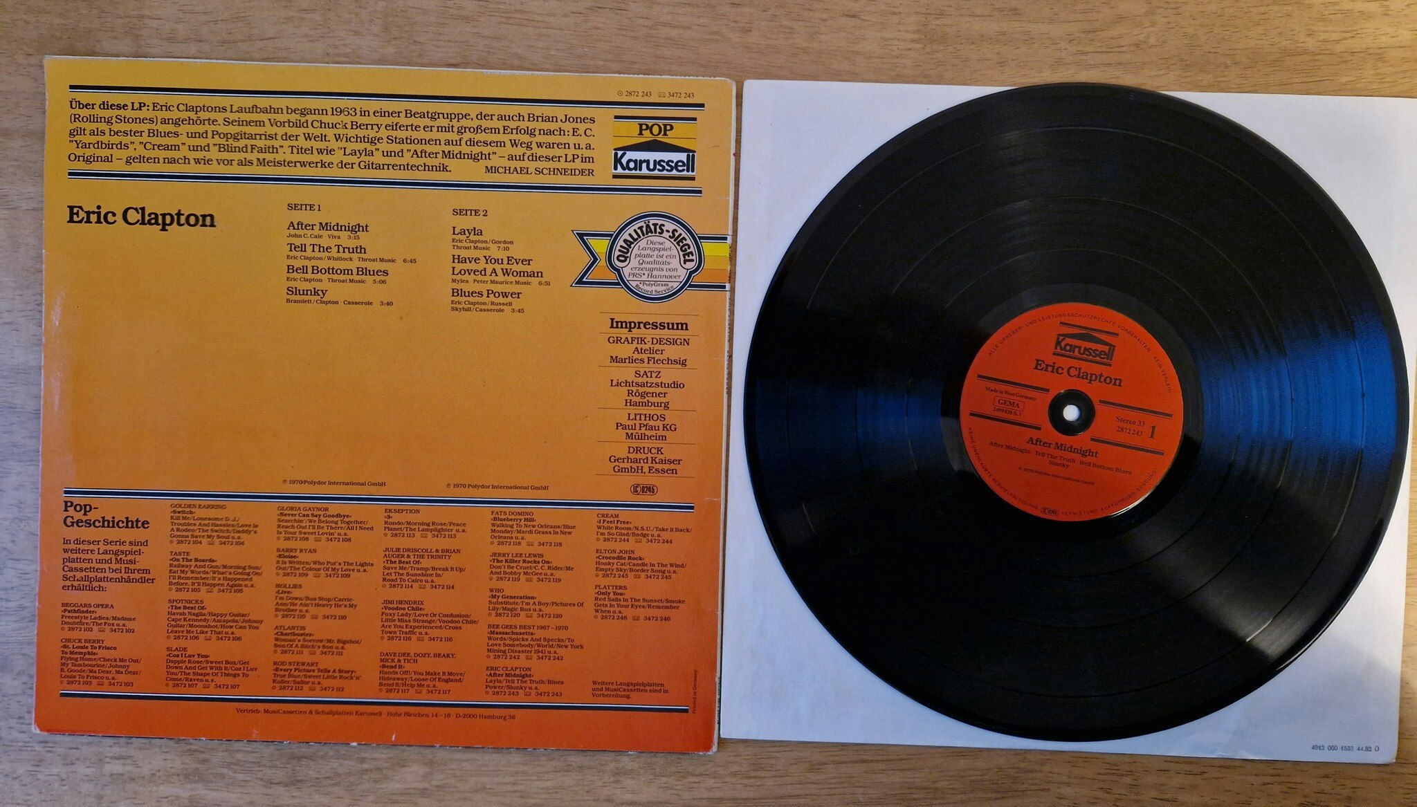 Eric Clapton, Blues power. Vinyl LP