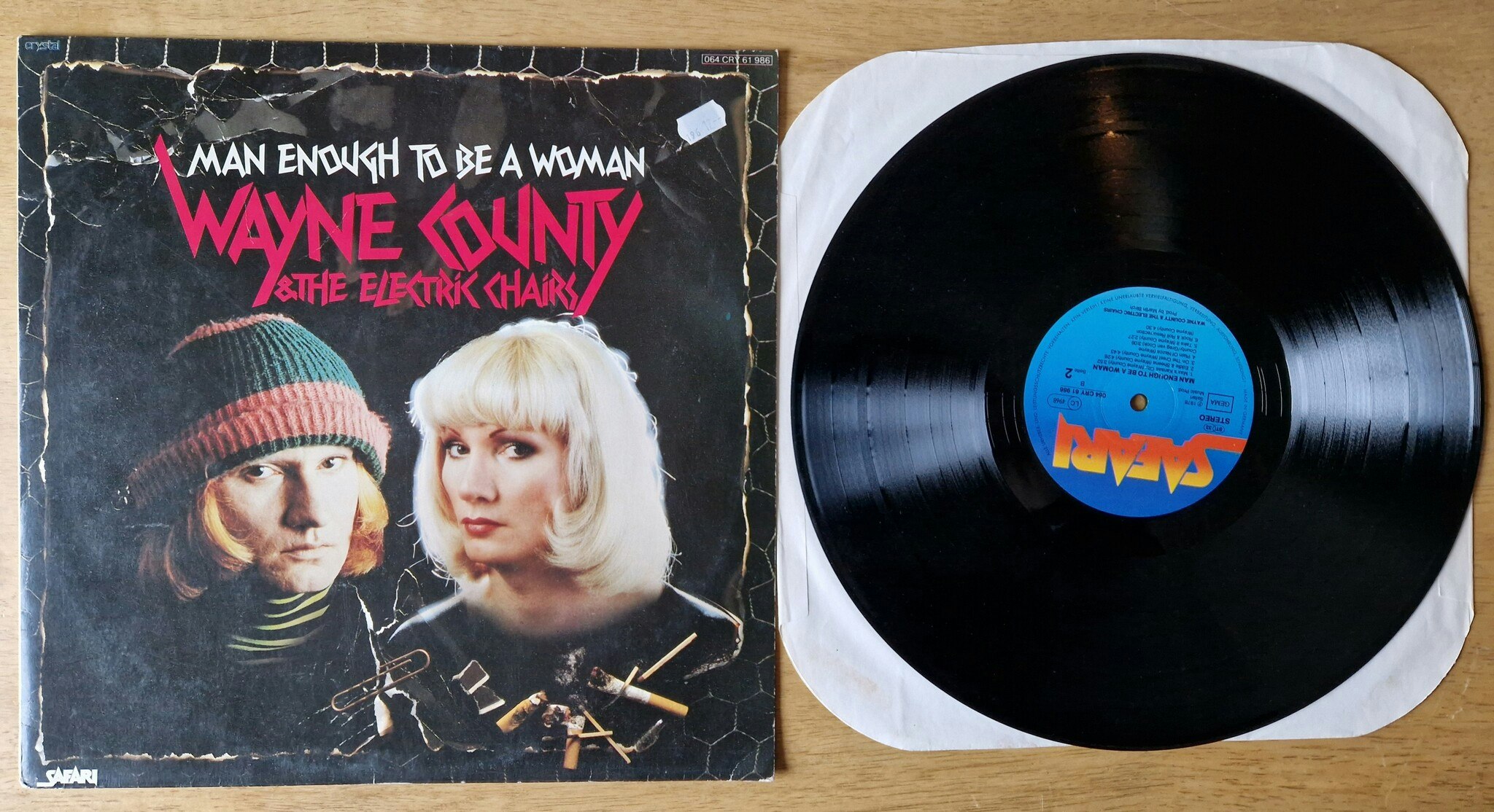 Wayne County and The Electric Chains, Man enough to be a woman. Vinyl LP