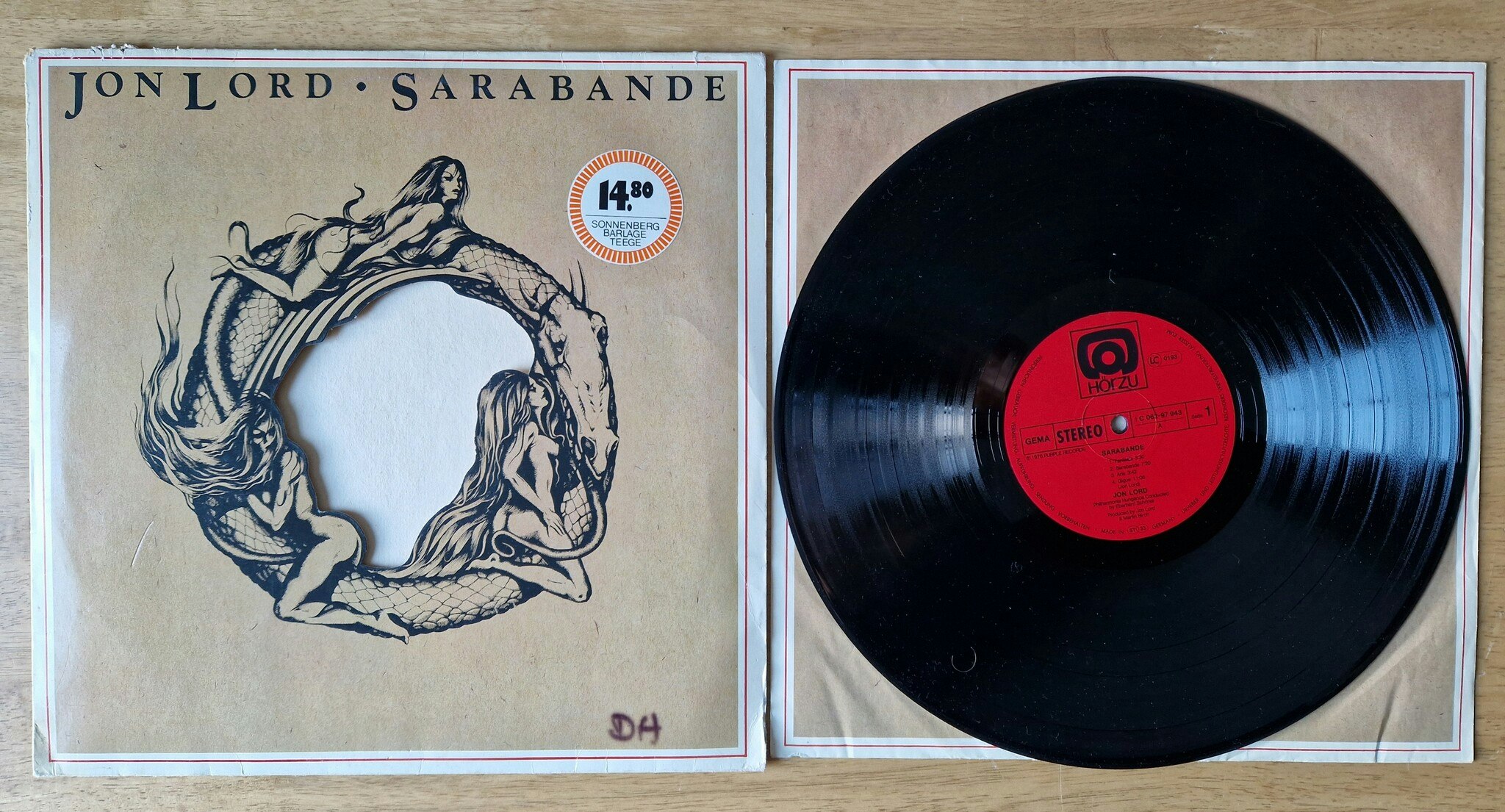 Jon Lord, Sarabande. Vinyl LP
