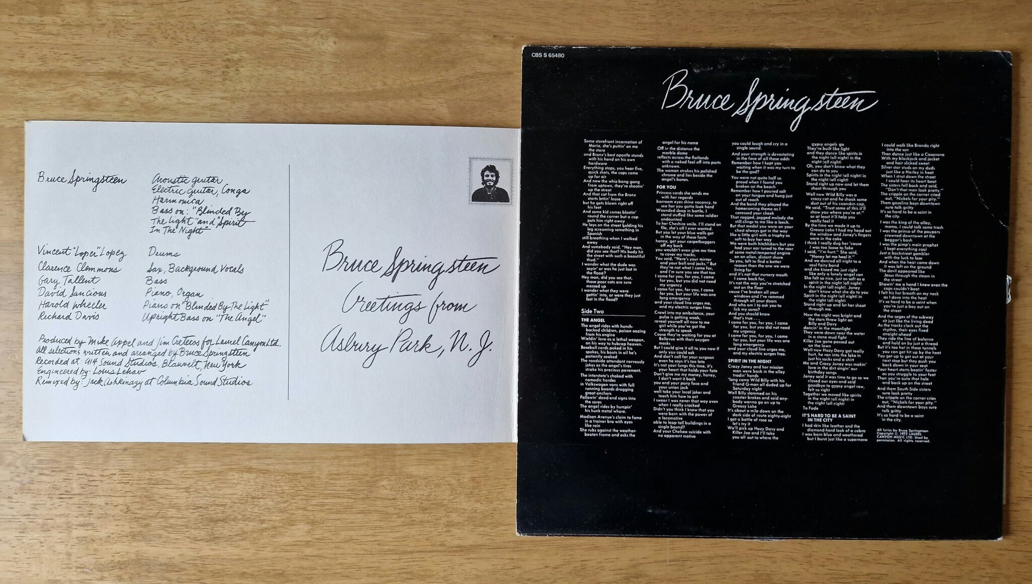 Bruce Springsteen, Greetings from Asbury Patk NJ. Vinyl LP