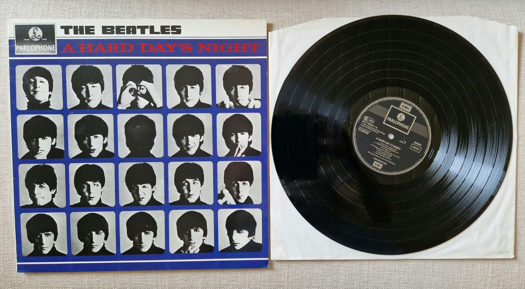 The Beatles, A hard days night. Vinyl LP
