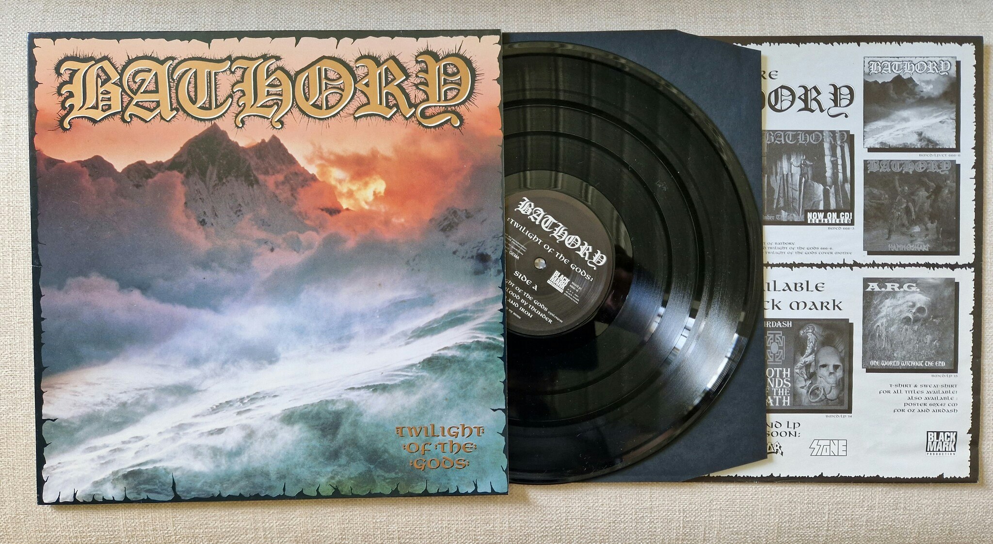 Bathory, Twilight of the gods. Vinyl LP