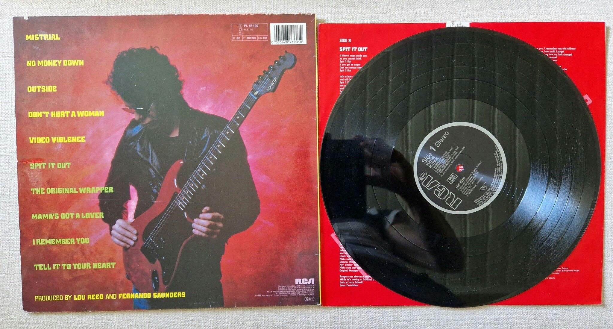Lou Reed, Mistrial. Vinyl LP
