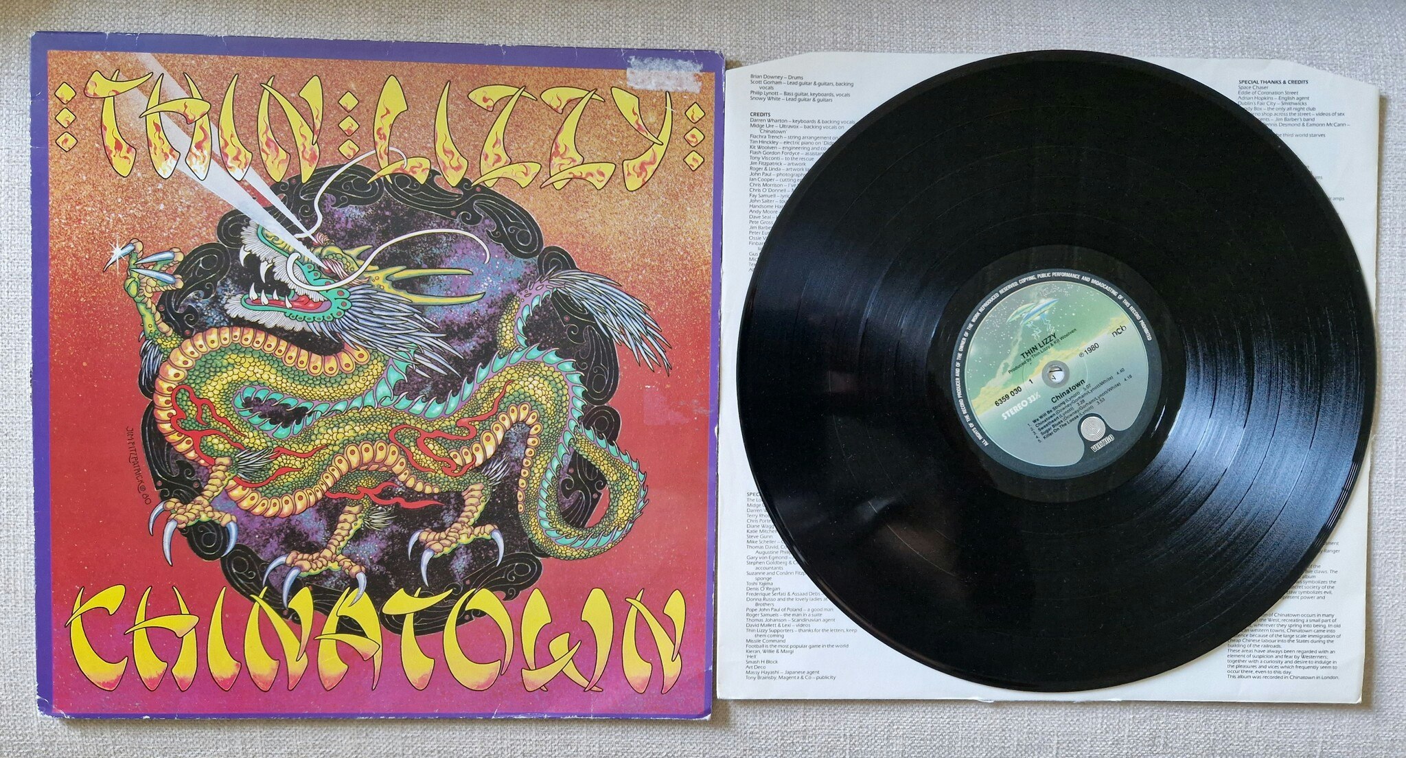 Thin Lizzy, Chinatown. Vinyl LP