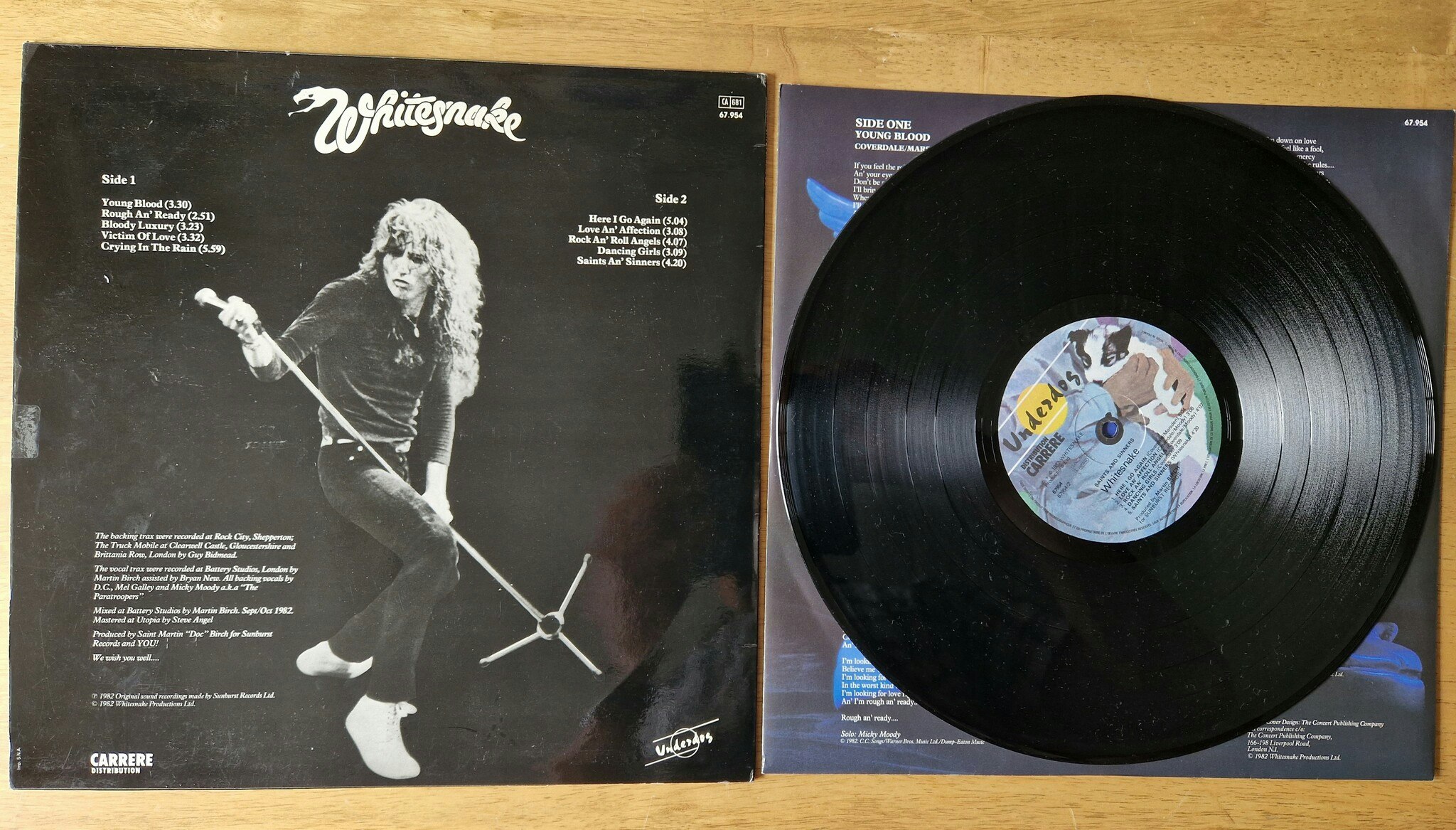 Whitesnake, Saints and sinners. Vinyl LP