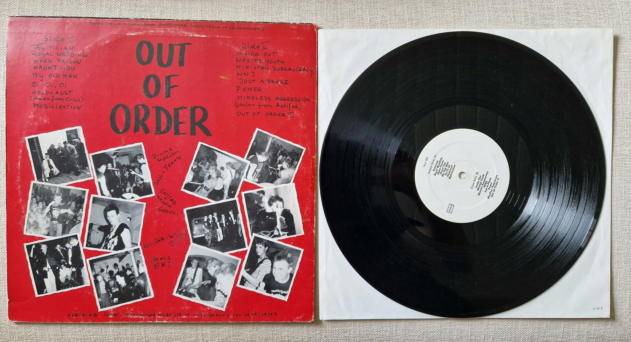 Out of Order, Open prison. Vinyl LP