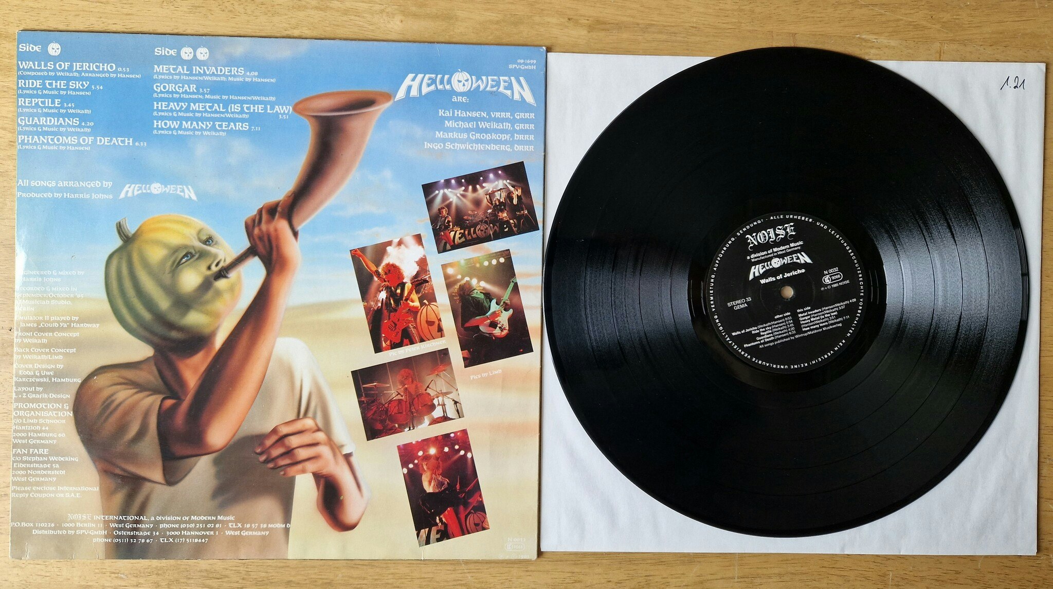 Helloween, Walls of Jericho. Vinyl LP
