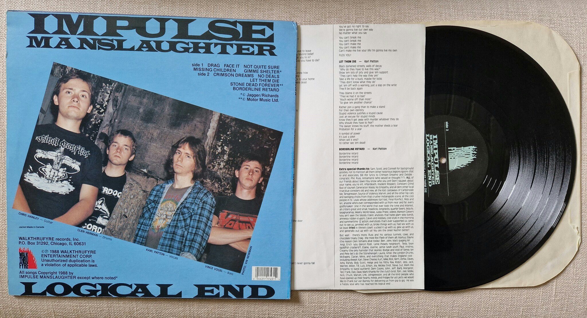 Impulse Manslaughter, Logical end. Vinyl LP