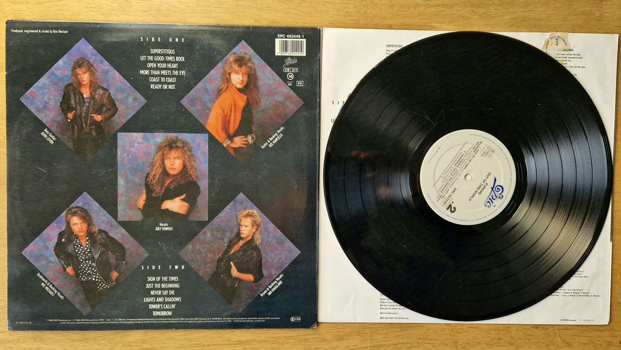 Europe, Out of this world. Vinyl LP