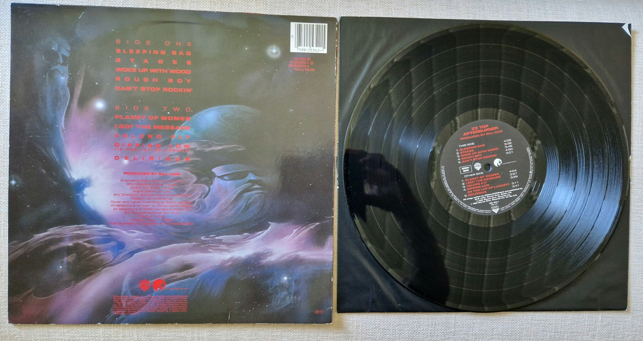 ZZ Top, Afterburner. Vinyl LP