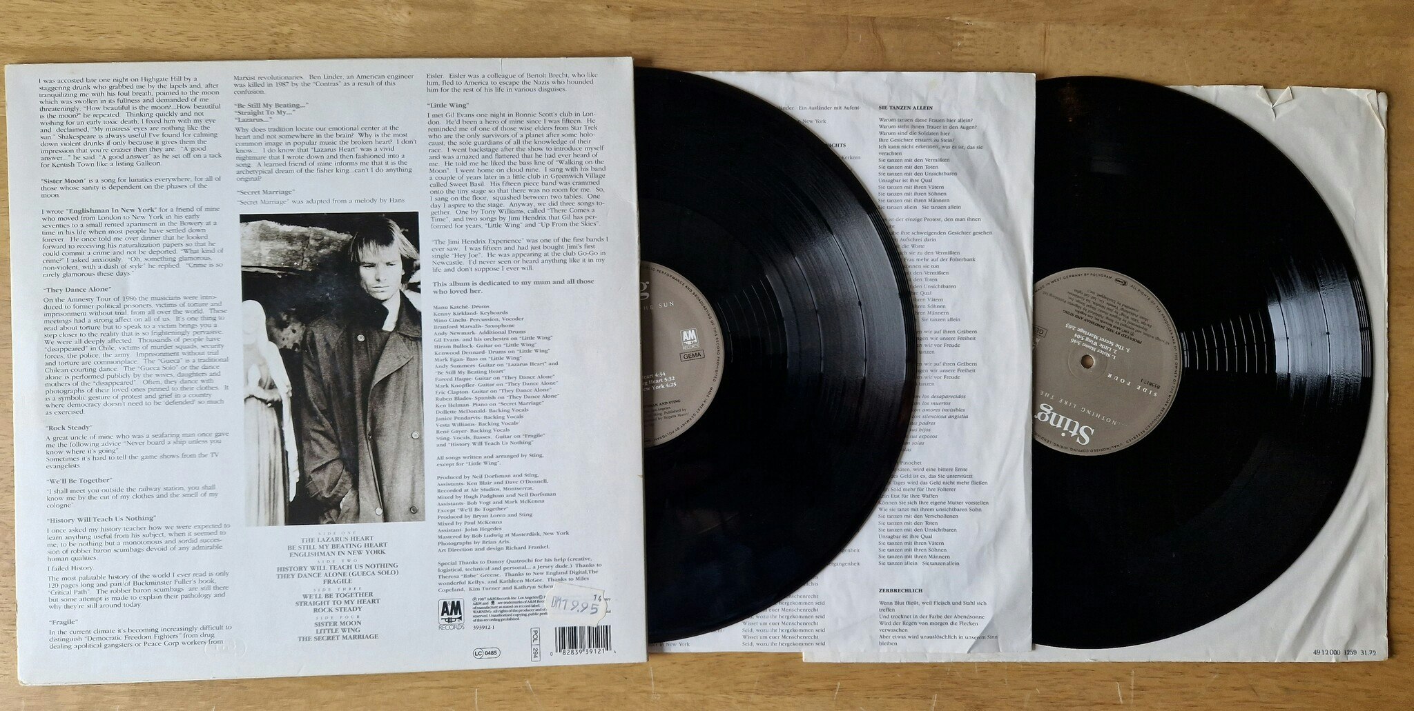 Sting, Nothing like the sun. Vinyl 2LP