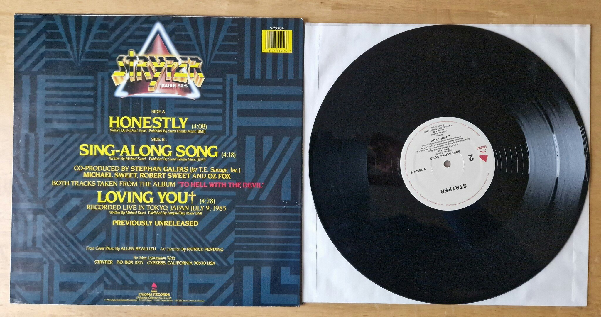 Stryper, Honestly. Vinyl S 12"